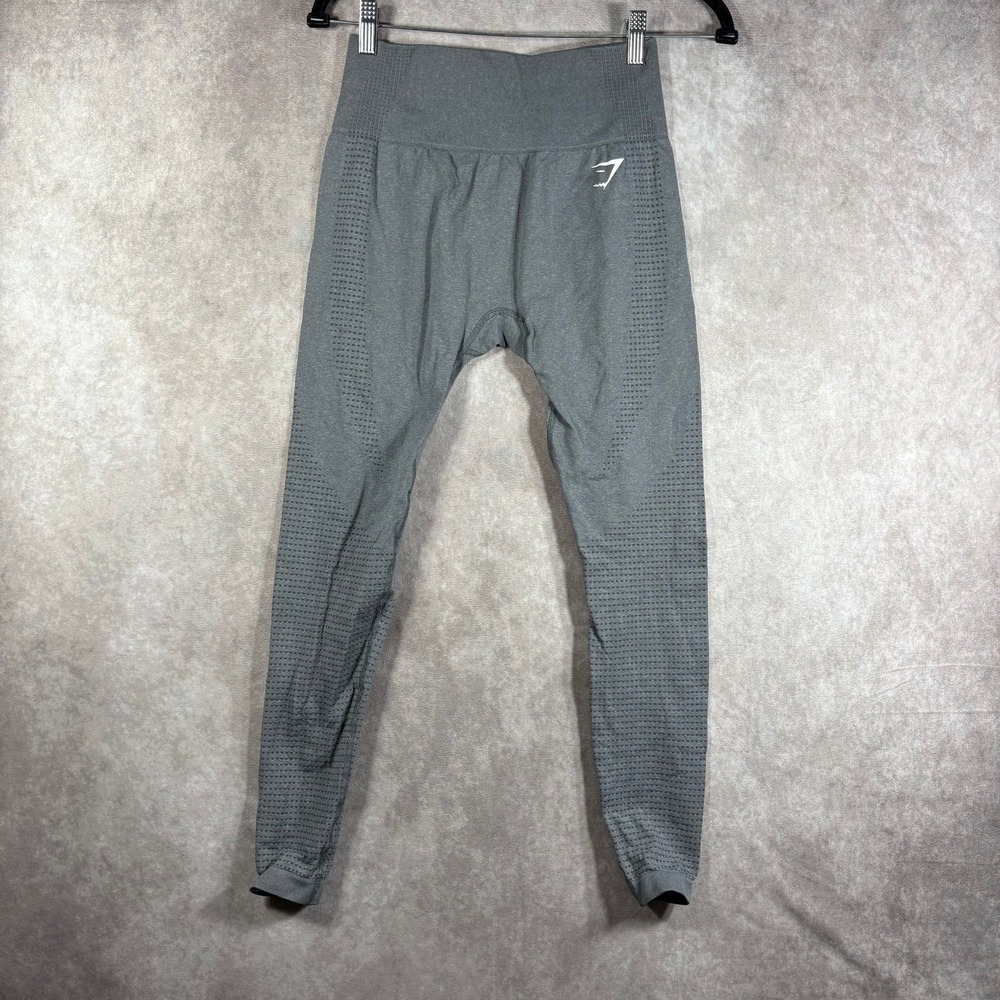 Gymshark Vital Seamless 2.0 Leggings Womens Small Smoke Gray Training Running